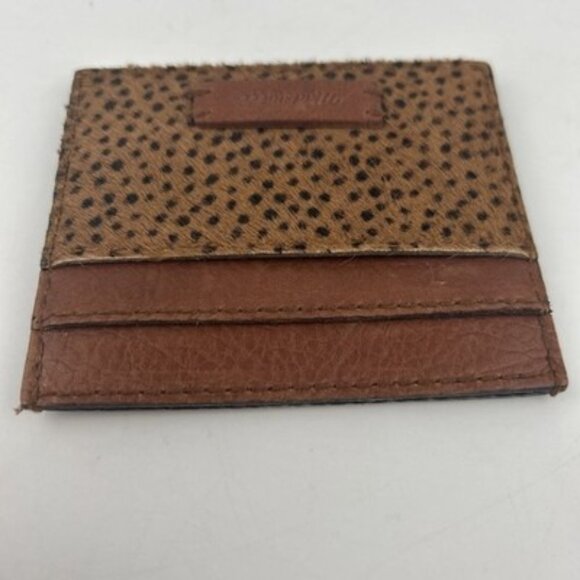 Madewell The Leather Card Case Spotted Leopard Calf Hair NWT - Picture 7 of 9